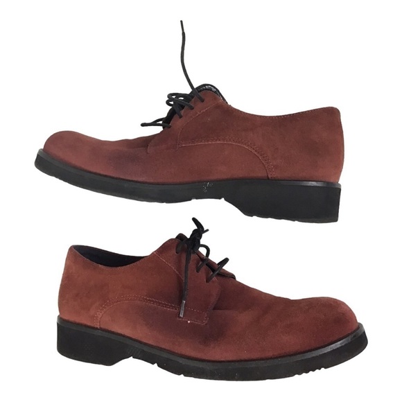La Canadienne Hudson Red Suede Waterproof Women’s Oxford Shoes Size 9 1/2 - Picture 1 of 7